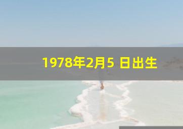 1978年2月5 日出生